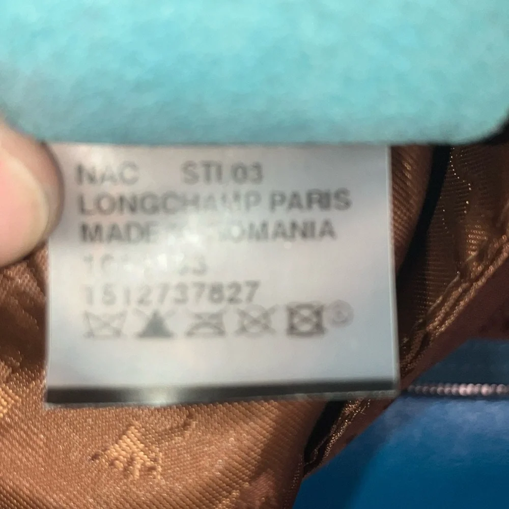 Longchamp Le Pliage Cuir Blue all leather tote bag - Picture 15 of 16